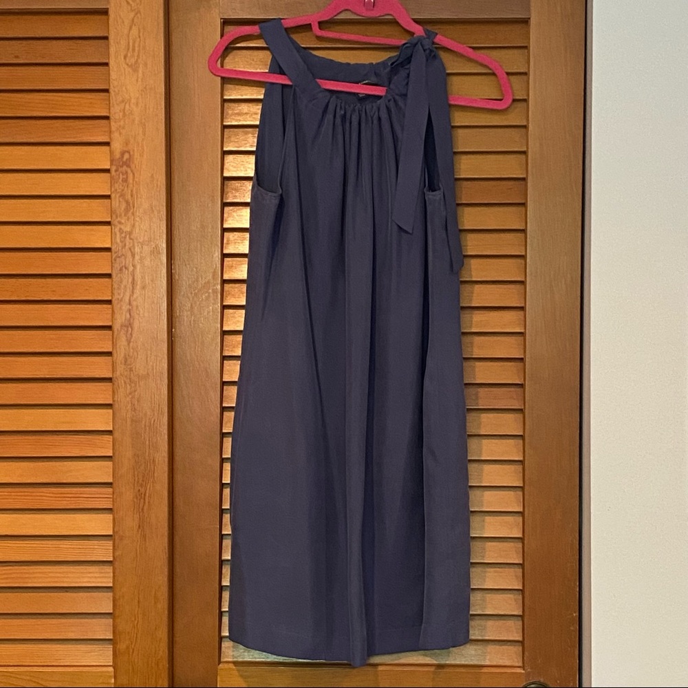 Banana Republic Silk Tie Neck Sheath Dress